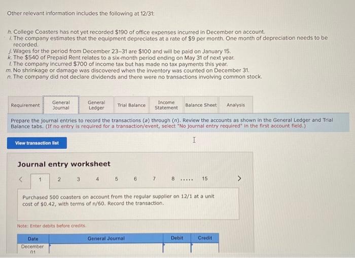 1-15 journal entries. Thank you!!!! 400 College Coasters is a San Diego-based