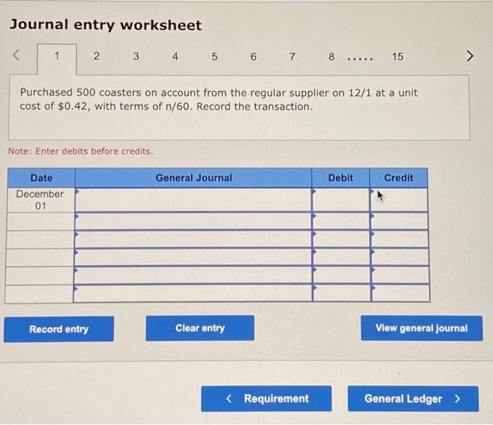 merchandiser specializing in logo-adored drink coasters. The company reported the following balances