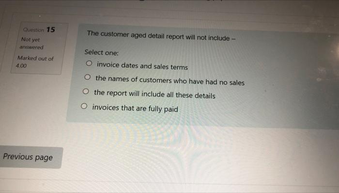 necessary details surrounding the payment Which one of the following statements about