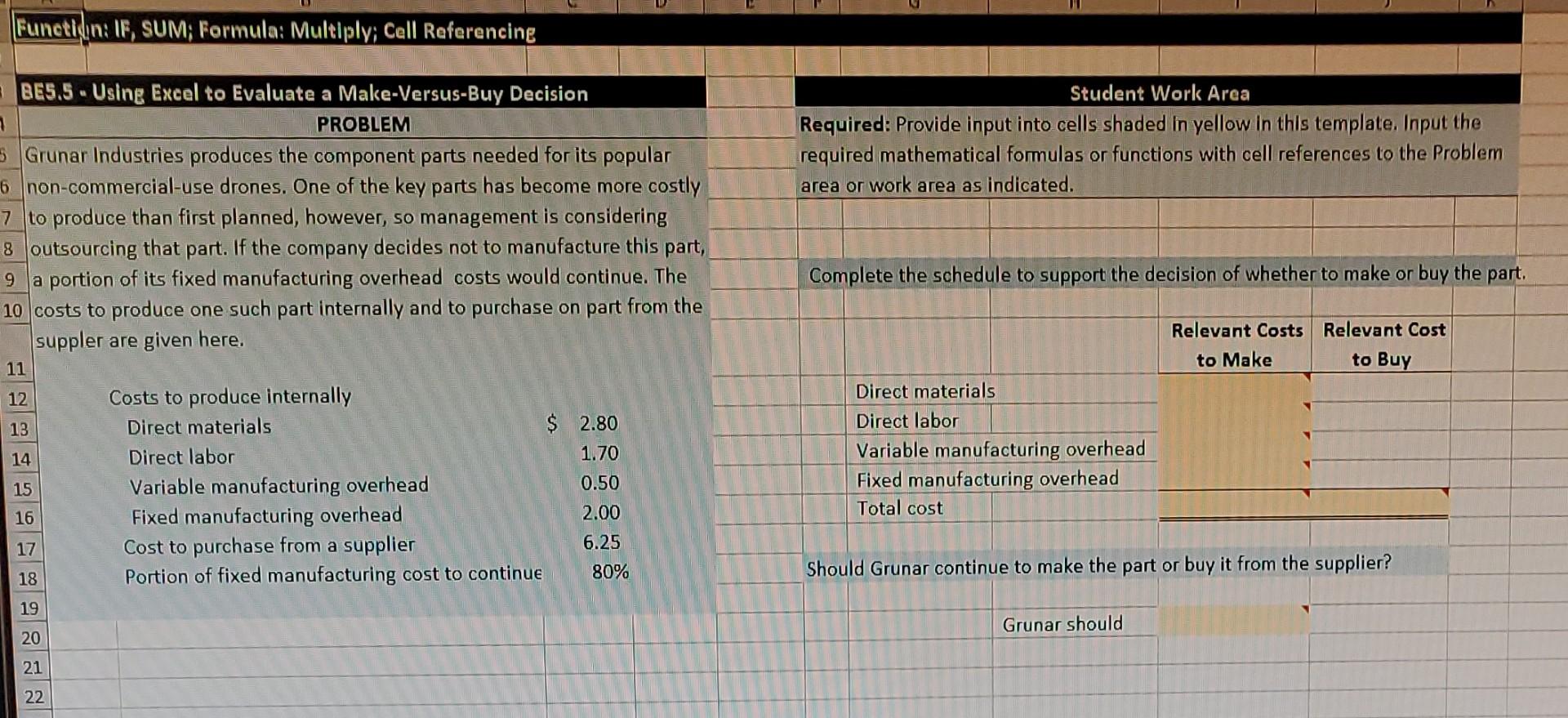 Can you please help solve this match question. Functidun: IF, SUM;
