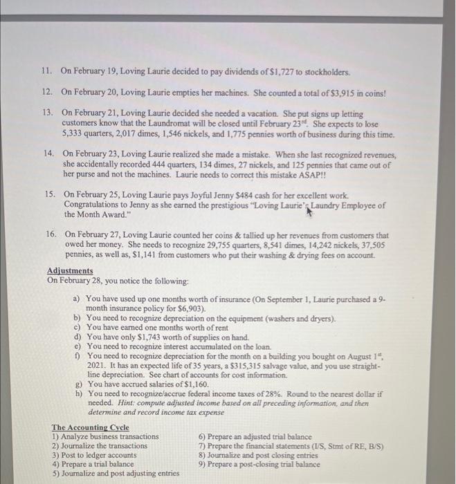 Laurie decided to rent some of the unoccupied space in her building.