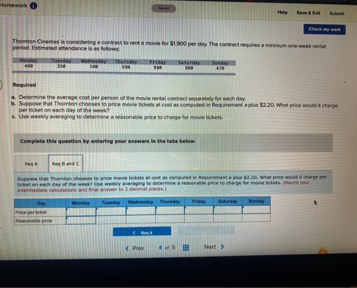 work Thornton Cinemas is considering a contract to rent a movie for