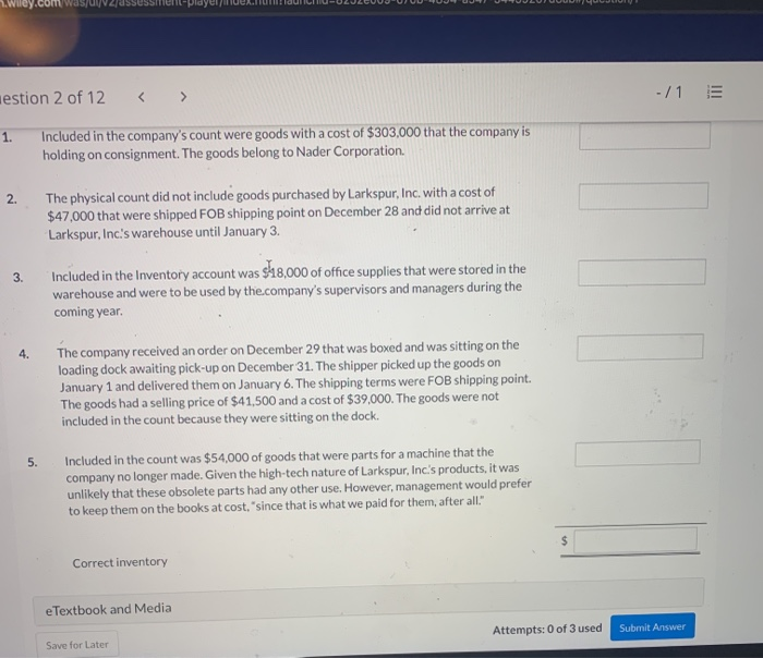 12 -/1 Current Attempt in Progress Farley Bains, an auditor with Nolls