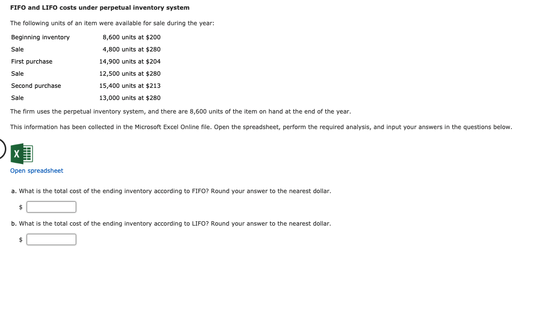 Q4 Need this solved asap. Please help me. Thank you. FIFO and