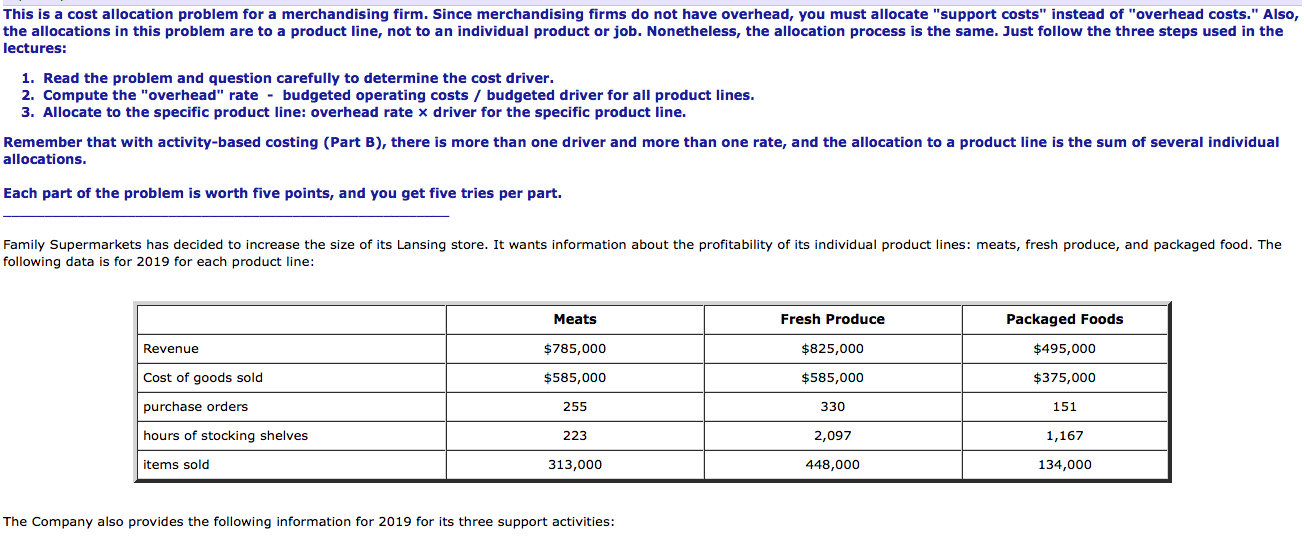 Please help with Part A and Part B. Thank you. This is