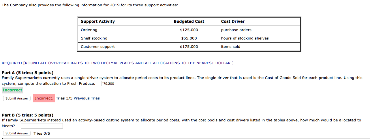 a cost allocation problem for a merchandising firm. Since merchandising firms do