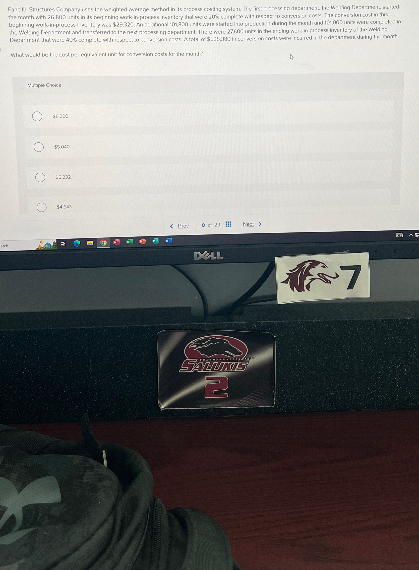  Fanciful Structures Company uses the weighted-average method in its process costing