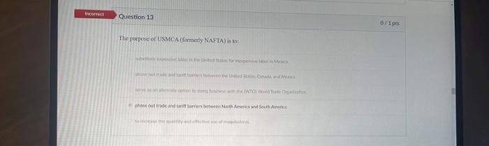 i have 6 qu i need bcorrect answer plz Incorrect Question 13