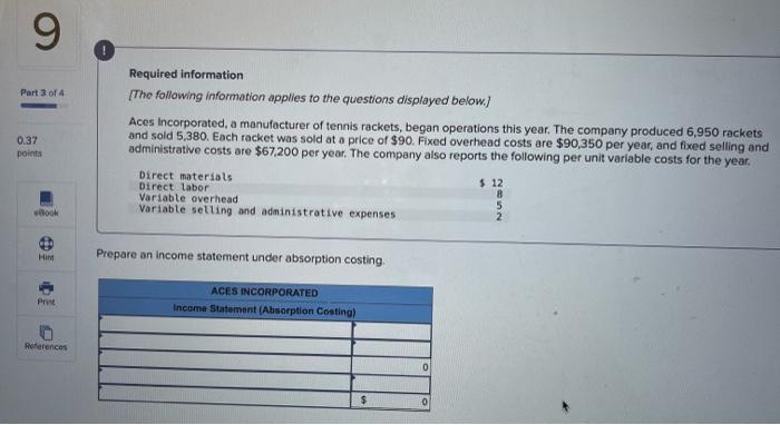  9) Please help me fill out the table with the given