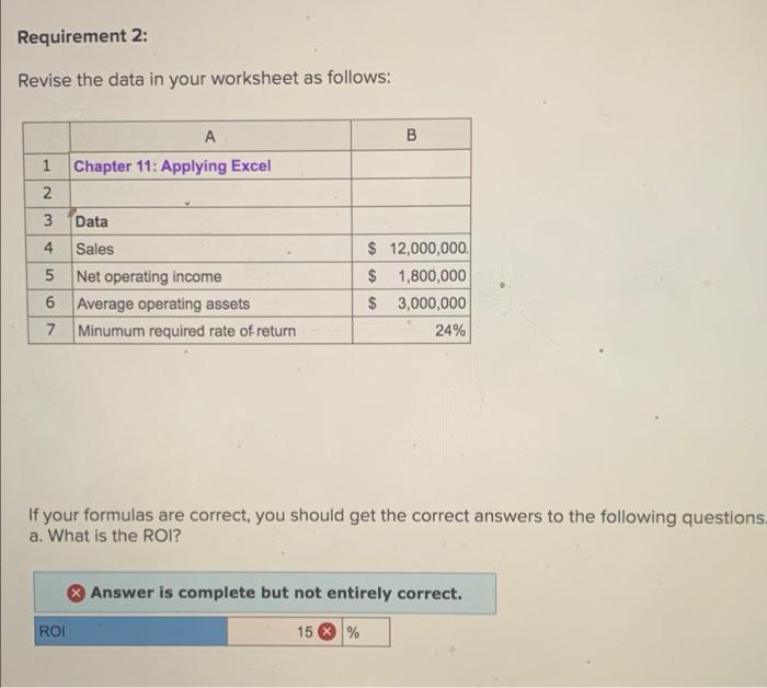$3,000,000 6 Average operating assets $10,000,000 1 Minimum required rate of return