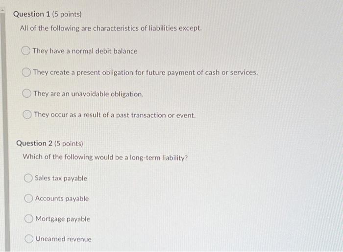 please i need it asap. thanks Question 1 (5 points) All of