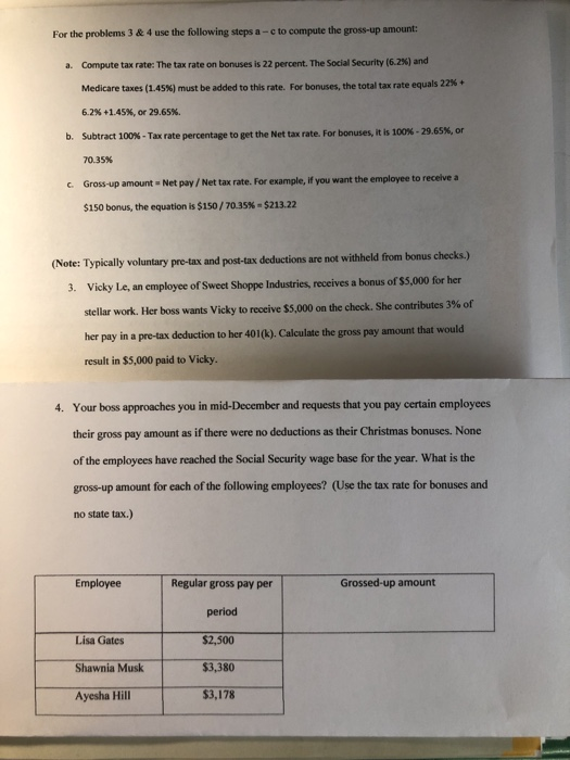  For the problems 3 & 4 use the following steps a