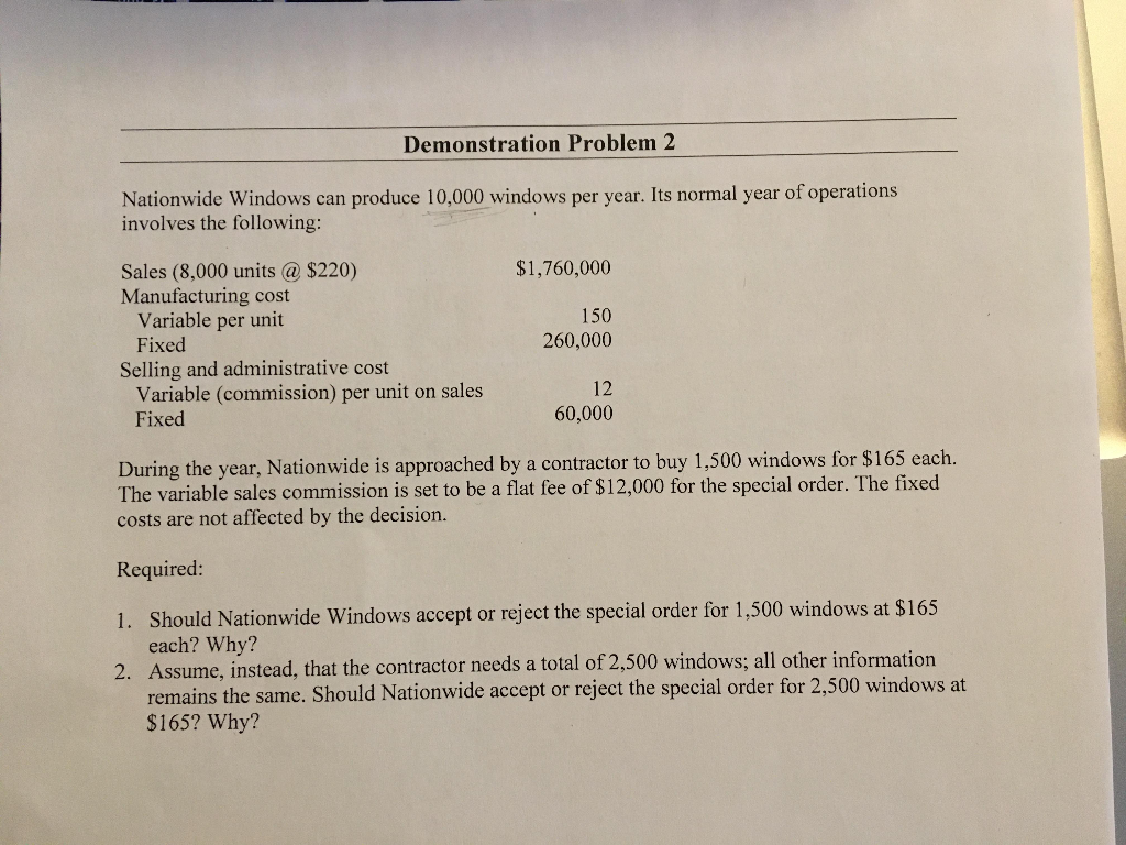 I am working on a Cost Accounting Demonstration Problem. The first photo