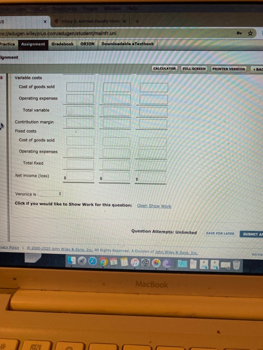 Hilary S. Ashmen Faculty Home X + dugen.wileyplus.com/edugen/student/mainfr.uni Assignment Gradebook ORION Downloadable