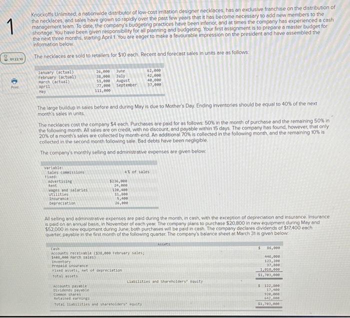  pls solve it fast and it is only one question Knockoffs