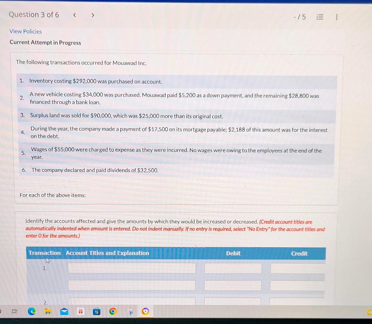 1) continue continue ) Question 3 of 6 -/5 = 1