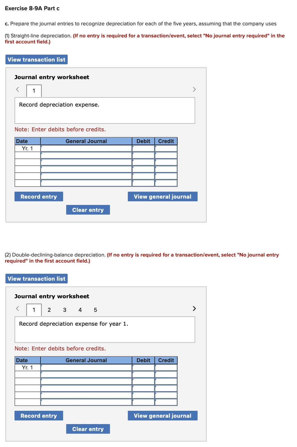 depreciation LO 8- 2, 8-3 [The following information applies to the questions