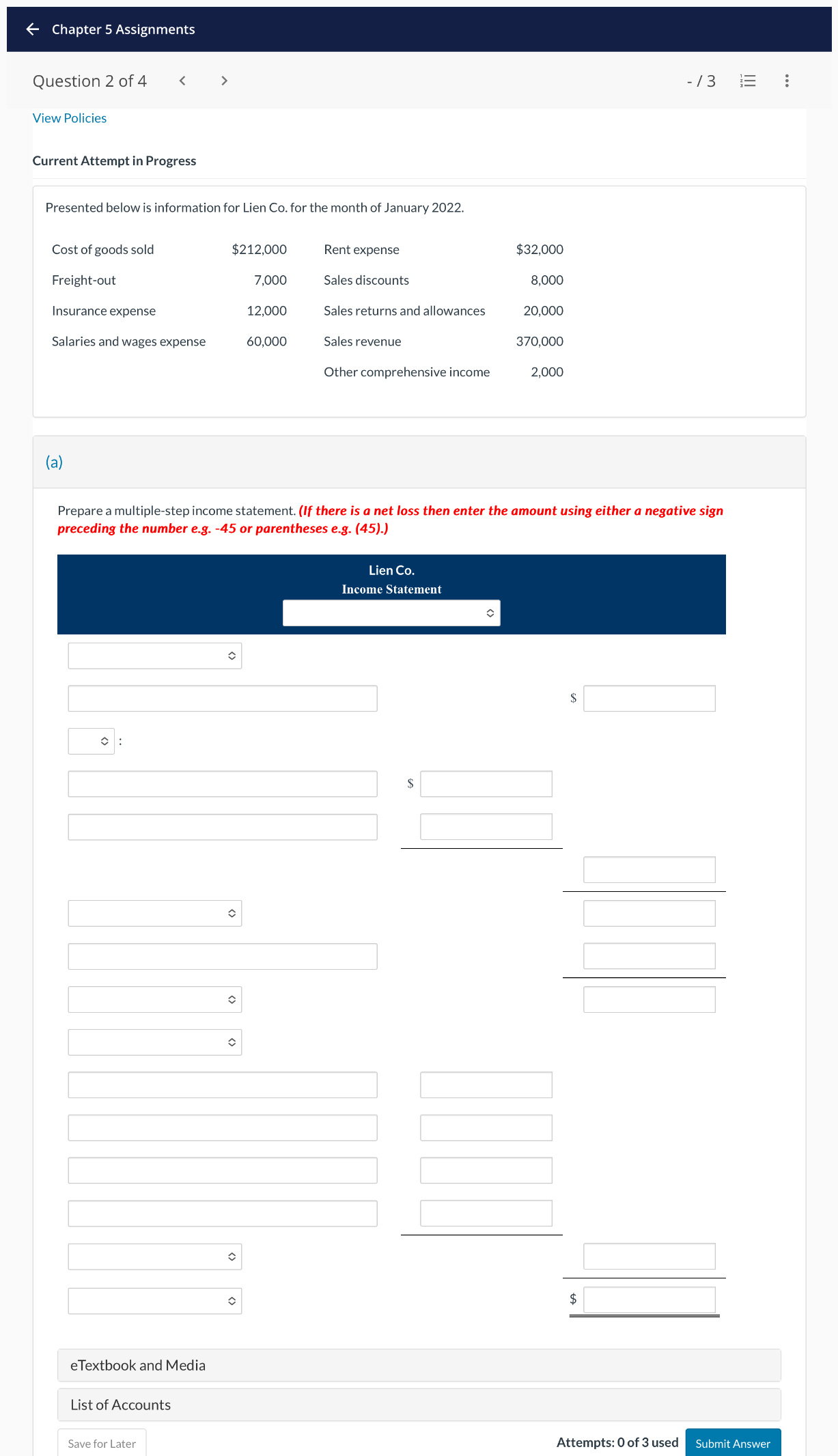  View PoliciesCurrent Attempt in ProgressCurrent Attempt in Progress Presented below is