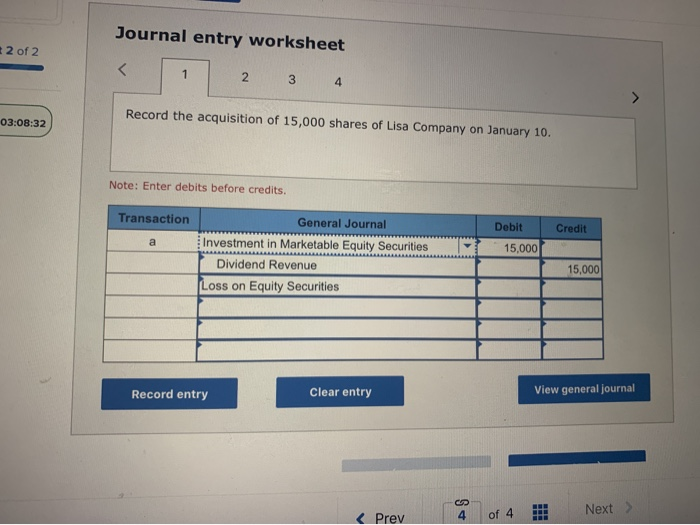 information applies to the questions displayed below.) Lisa Company had outstanding 100,000
