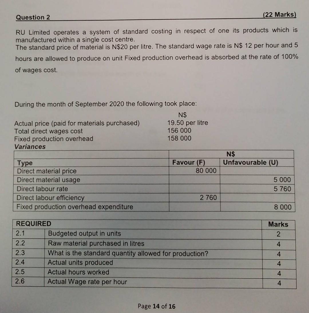 on the first of January 2021 to manufacture a single product. Below