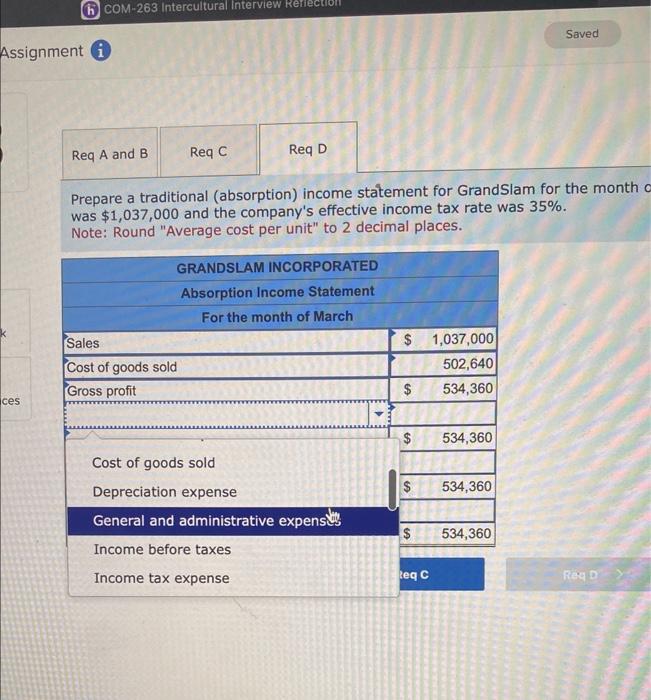 units of product were sold. On March 1, GrandSlam carried no inventories.