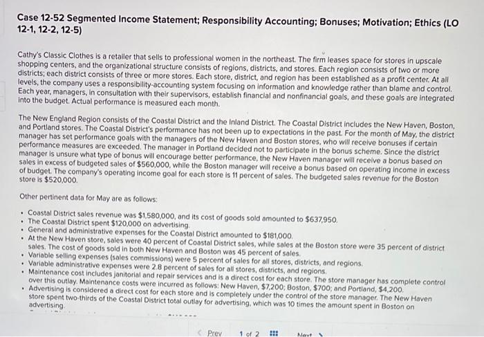  Required 1 Required 2 Required 4 Prepare the May segmented income