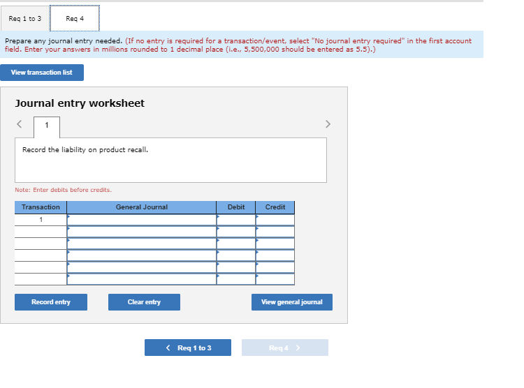 Exercise 13-17 (Algo) Contingency; product recall (LO13-5, 13-6] Sound Audio manufactures and