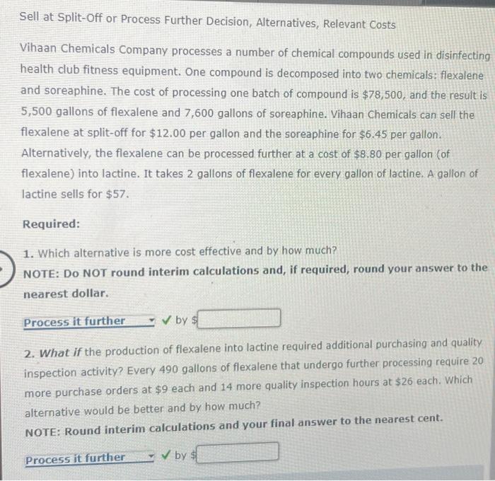  i will rather have the solution here Sell at Split-Off or