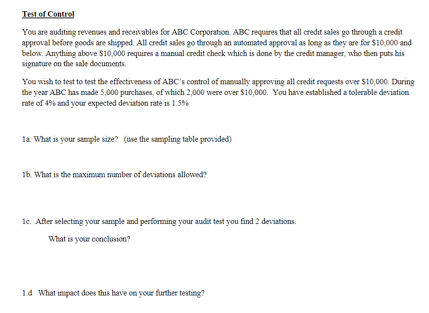 Hi, can i get help with examples Test of Control You are