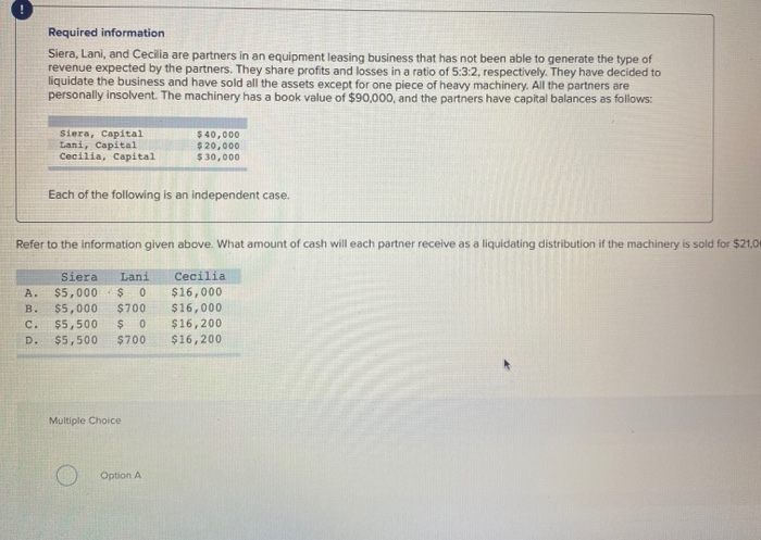  i need answer for this please asap Required information Siera, Lani,