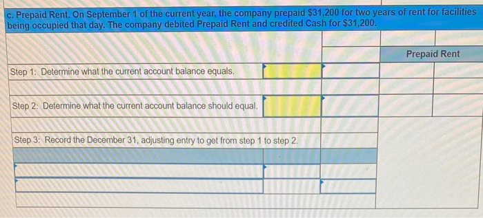 should equal. Step 3: Record the December 31 adjusting entry to get