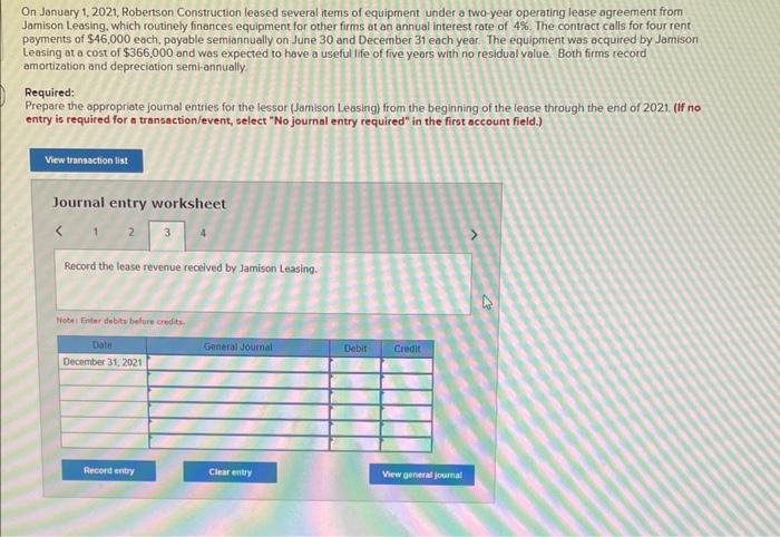 lease agreement from. Jamison Leasing, which routinely finances equipment for other firms