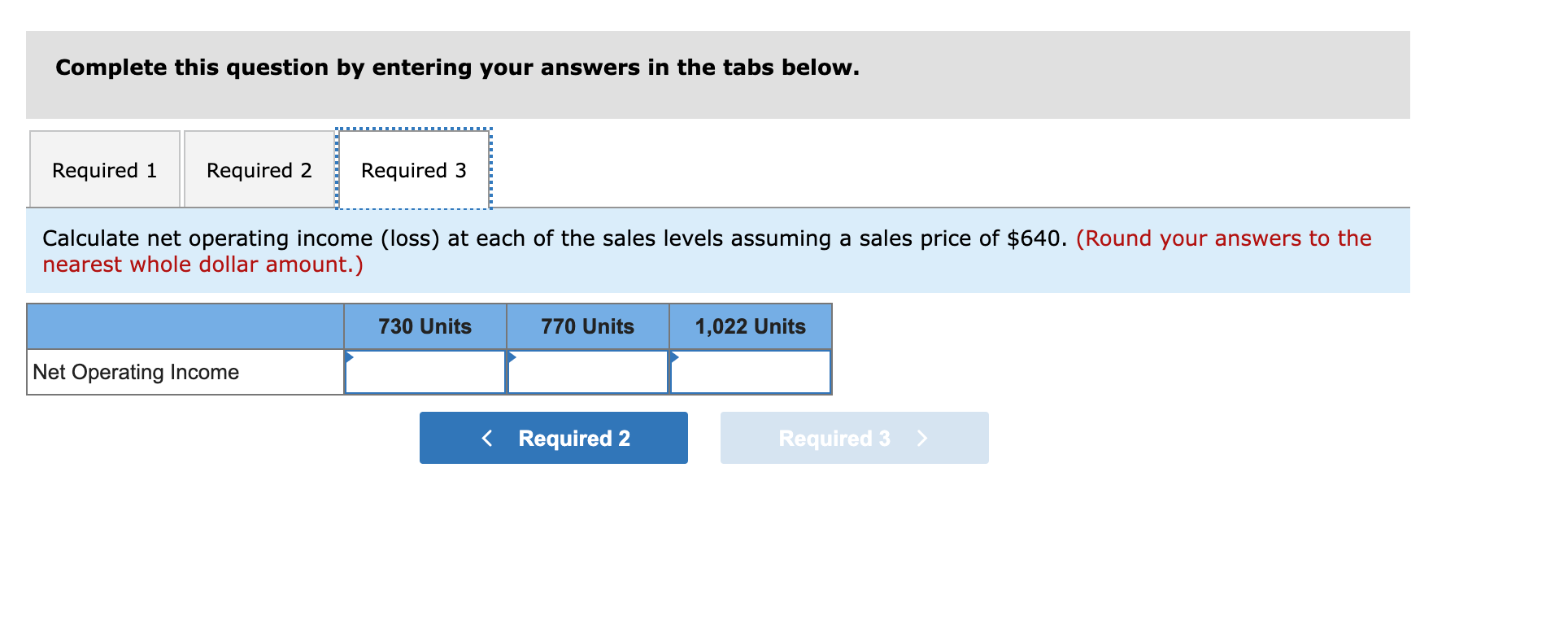 cost data table. 2. Calculate Presidio's contribution margin ratio and its total