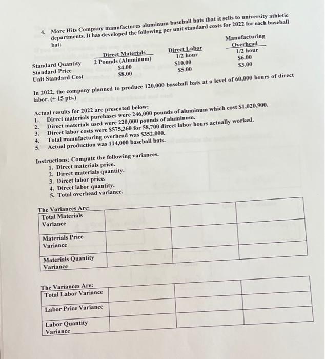  Please complete all of problem 4. Complete part a) & part