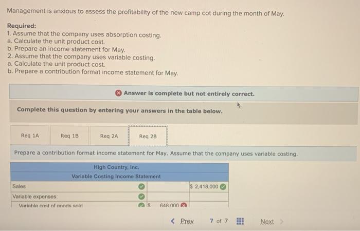 Income Statements; Explanation of Difference in Net Operating Income (LO6-1, LO6-2, L06-3)