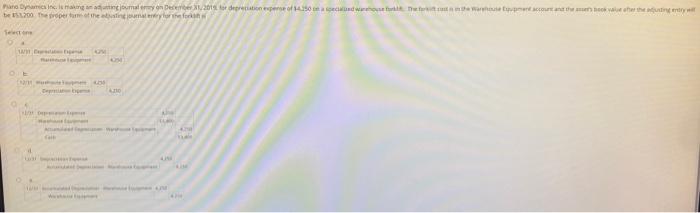 please help asap!? Piano Dynamics Inc. is making an adjusting journal entry