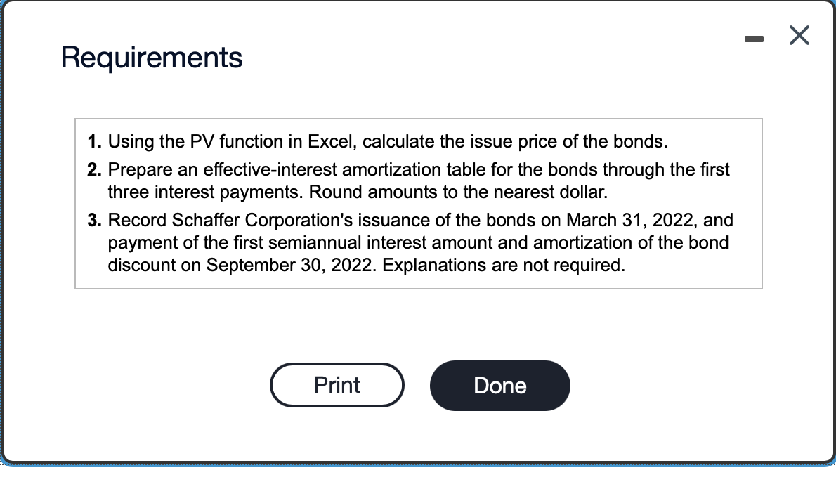 12-year bonds payable on March 31, 2022. The market interest rate at