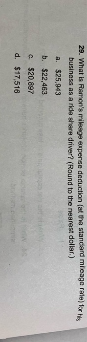a self-employed ride share driver. Ramon is a cash-basis taxpayer who materially