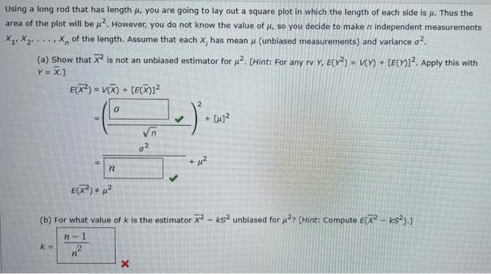 please solve (b) ** Using a long rod that has length ,