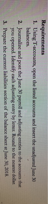 ledger of Seal-N-Ship at June 30, 2018, the end of the company's