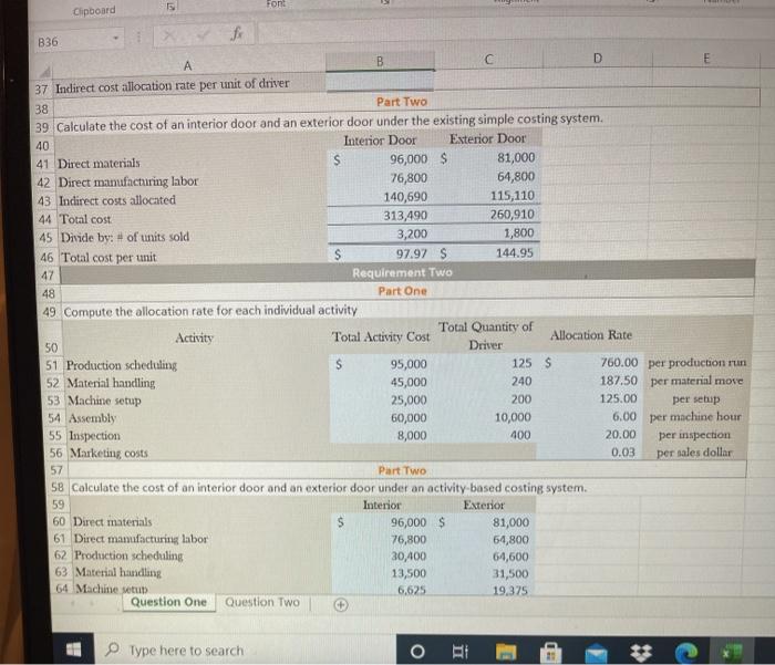 simple costing system has two direct cost categories (materials and labor) and