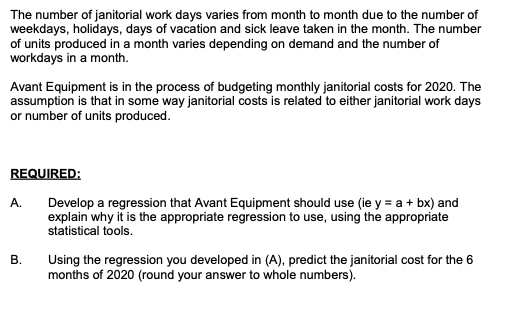 in advance :) QUESTION TWO Avant Equipment Australia is a family business