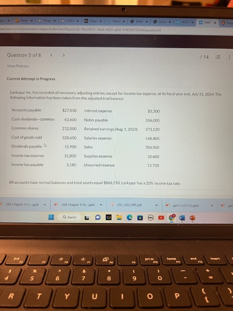 Prepare a multiple-step income statement. please answer soon. Current Attempt in Progress
