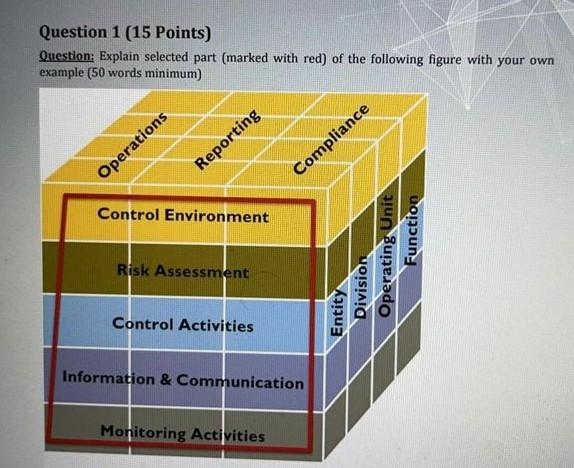  subject :Auditing Question 1 (15 Points) Question: Explain selected part (marked