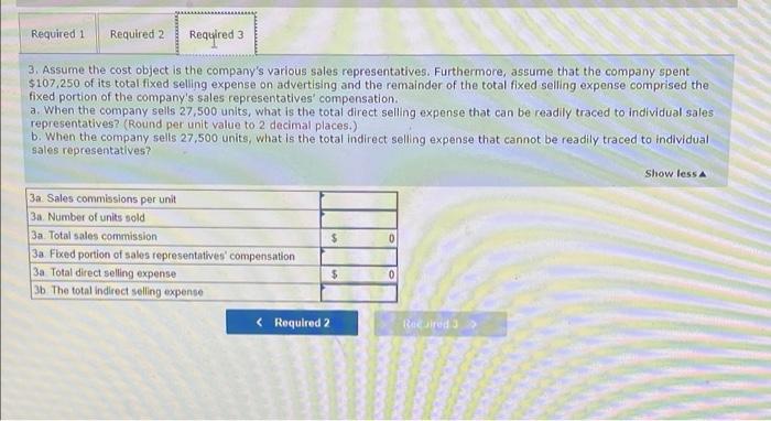 and sells 27500 units, its average costs per unit are as follows: