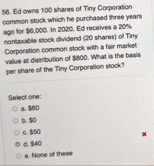 answer is 50, does anyone know how to achive that? 56. Ed