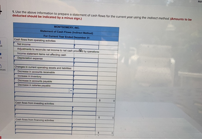 Year Assets Cash $ 32,300 Accounts receivable, net 10,600 Inventory 95,100 Total