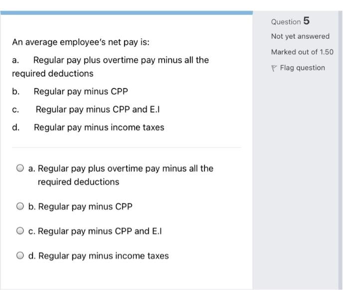 2. El is an employee financed employment insurance plan Cross pay is