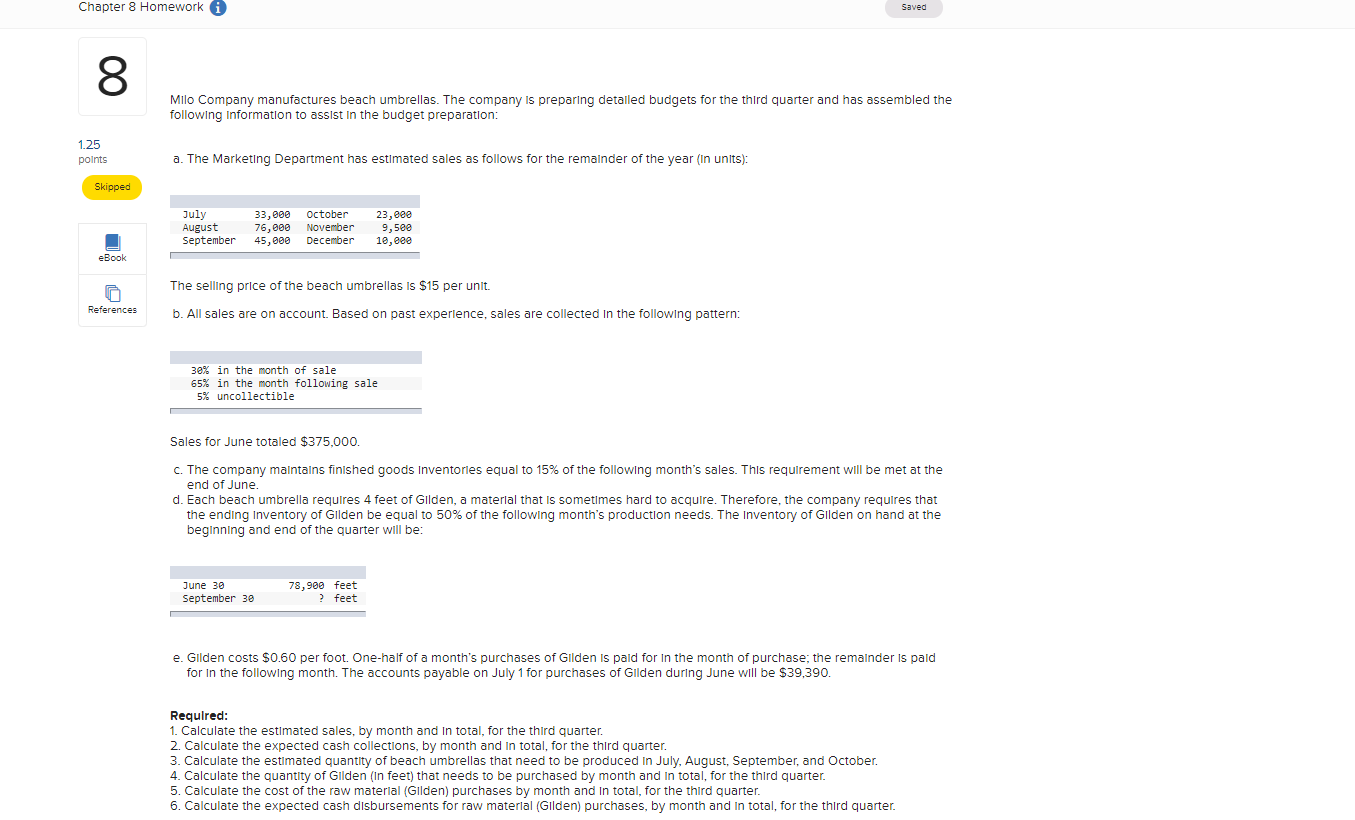 Please help me answer this question asap. Chapter 8 Homework i Saved