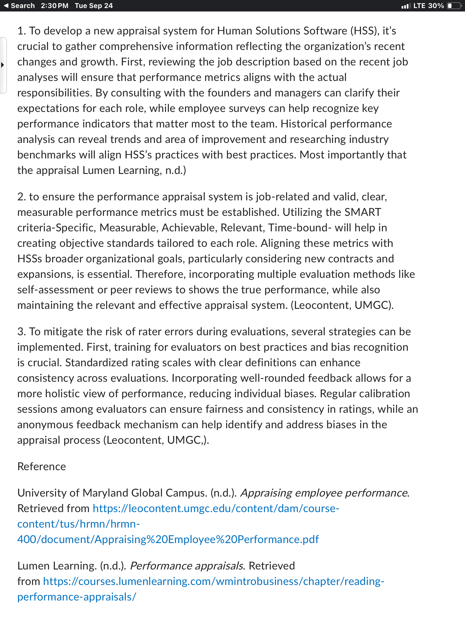 2:29PM Tue Sep 24 ul LTE 30% @ Natasha Bussell Week 6